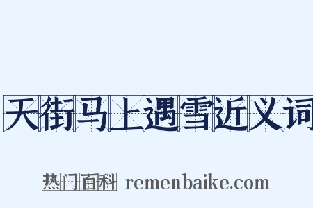 天街马上遇雪近义词是什么意思的图片